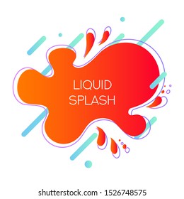 Vector Fluid Abstract Liquid Shapes Coloful Design Template. Speech Bubble for Advertising Text, Brochure, Banner, Web Template. Modern Business Abstract Design.