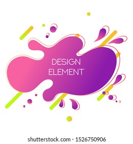 Vector Fluid Abstract Liquid Shapes Coloful Design Template. Speech Bubble for Advertising Text, Brochure, Banner, Web Template. Modern Business Abstract Design.