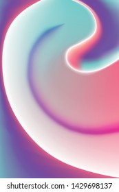 Vector fluid art poster illustration. Colorful liquid gradient. Modern background design template for web, banners, presentation. Future geometric patterns. Yin and yang inspiration.