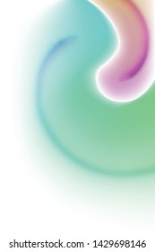 Vector fluid art poster illustration. Colorful liquid gradient. Modern light background design template for web, banner, presentation. Future geometric patterns. Yin and yang inspiration.