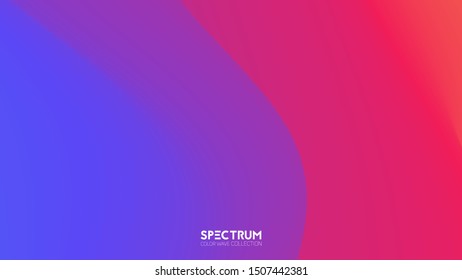 Vector fluid color blend spectrum background. Liquid color flow. trendy warped vibrant surface. Colorful flux wave. Gradient transitions poster. For covers, presentations, designs.