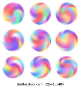 Vector fluid gradient circles template