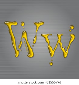 Vector fluid oil letter