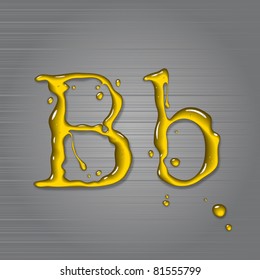 Vector fluid oil letter