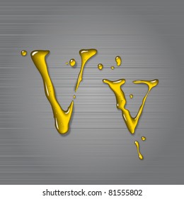 Vector fluid oil letter