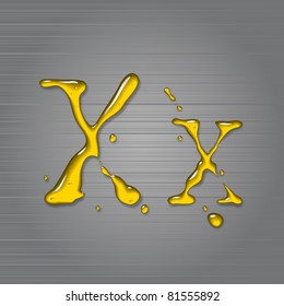 Vector fluid oil letter