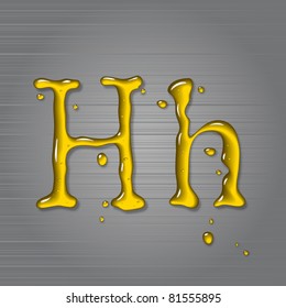 Vector fluid oil letter