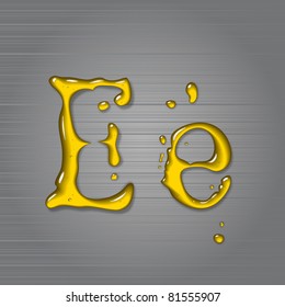 Vector fluid oil letter