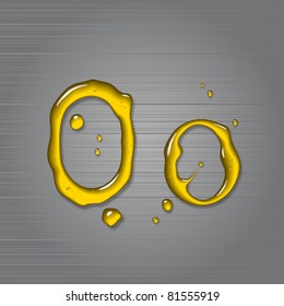 Vector fluid oil letter