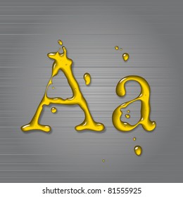 Vector fluid oil letter