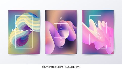 Vector fluid poster template. Modern design for presentation, invitation, flyer, poster