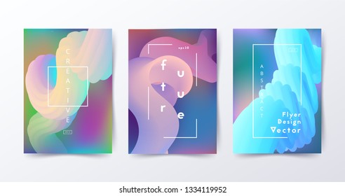 Vector fluid poster template. Modern design for presentation, invitation, flyer, poster