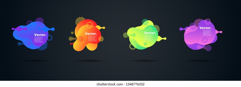 Vector fluid for text Vector graphics for hipsters. dynamic frame stylish geometric black background. element for design business cards, invitations, gift cards, flyers, brochures and landing page
