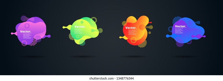 Vector fluid for text Vector graphics for hipsters. dynamic frame stylish geometric black background. element for design business cards, invitations, gift cards, flyers, brochures and landing page
