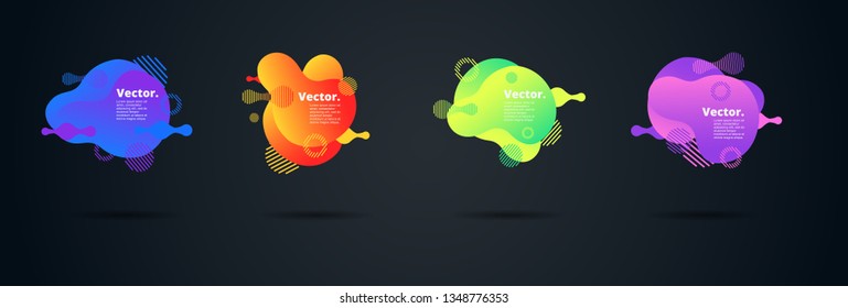 Vector fluid for text Vector graphics for hipsters. dynamic frame stylish geometric black background. element for design business cards, invitations, gift cards, flyers, brochures and landing page