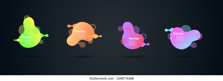 Vector fluid for text Vector graphics for hipsters. dynamic frame stylish geometric black background. element for design business cards, invitations, gift cards, flyers, brochures and landing page