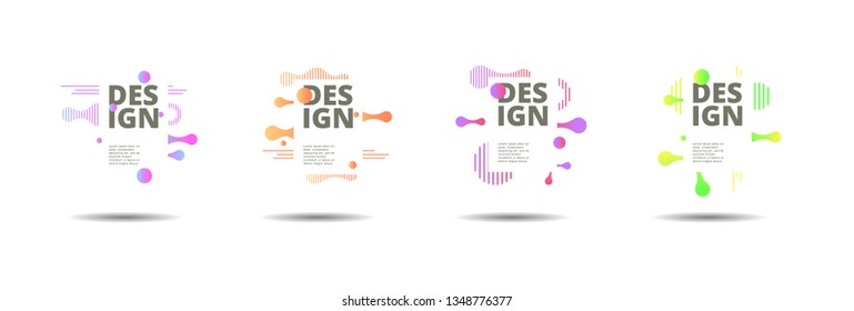 Vector fluid for text Vector graphics for hipsters. dynamic frame stylish geometric black background. element for design business cards, invitations, gift cards, flyers, brochures and landing page