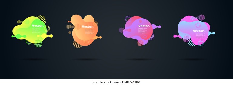 Vector fluid for text Vector graphics for hipsters. dynamic frame stylish geometric black background. element for design business cards, invitations, gift cards, flyers, brochures and landing page