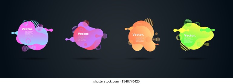 Vector fluid for text Vector graphics for hipsters. dynamic frame stylish geometric black background. element for design business cards, invitations, gift cards, flyers, brochures and landing page