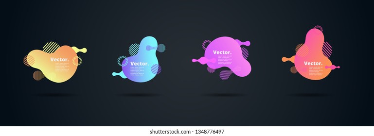 Vector fluid for text Vector graphics for hipsters. dynamic frame stylish geometric black background. element for design business cards, invitations, gift cards, flyers, brochures and landing page