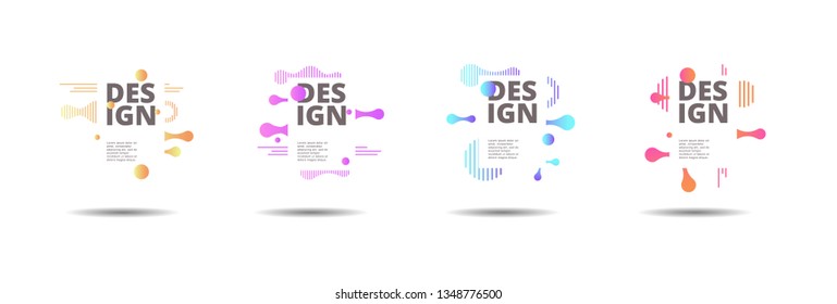 Vector fluid for text Vector graphics for hipsters. dynamic frame stylish geometric black background. element for design business cards, invitations, gift cards, flyers, brochures and landing page