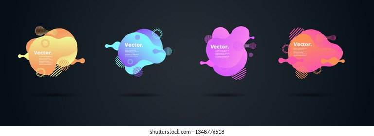 Vector fluid for text Vector graphics for hipsters. dynamic frame stylish geometric black background. element for design business cards, invitations, gift cards, flyers, brochures and landing page