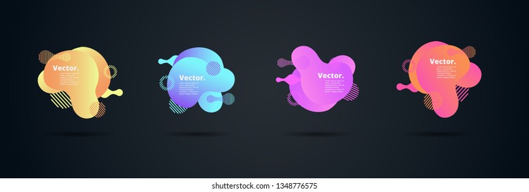 Vector fluid for text Vector graphics for hipsters. dynamic frame stylish geometric black background. element for design business cards, invitations, gift cards, flyers, brochures and landing page