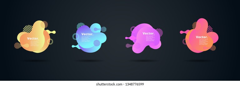 Vector fluid for text Vector graphics for hipsters. dynamic frame stylish geometric black background. element for design business cards, invitations, gift cards, flyers, brochures and landing page