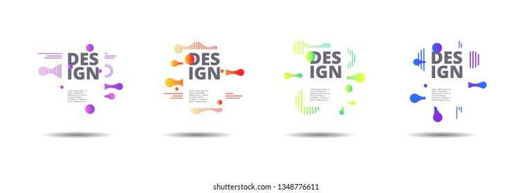 Vector fluid for text Vector graphics for hipsters. dynamic frame stylish geometric black background. element for design business cards, invitations, gift cards, flyers, brochures and landing page