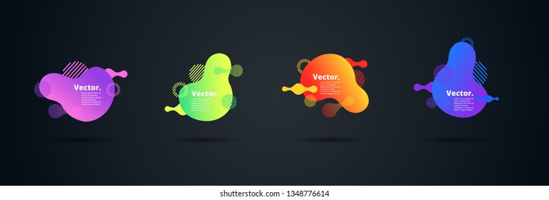 Vector fluid for text Vector graphics for hipsters. dynamic frame stylish geometric black background. element for design business cards, invitations, gift cards, flyers, brochures and landing page