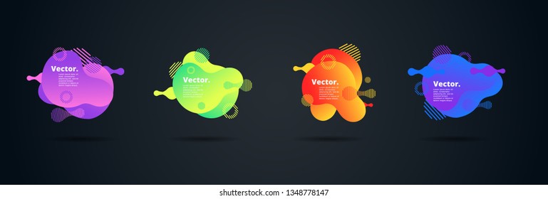 Vector fluid for text Vector graphics for hipsters. dynamic frame stylish geometric black background. element for design business cards, invitations, gift cards, flyers, brochures and landing page
