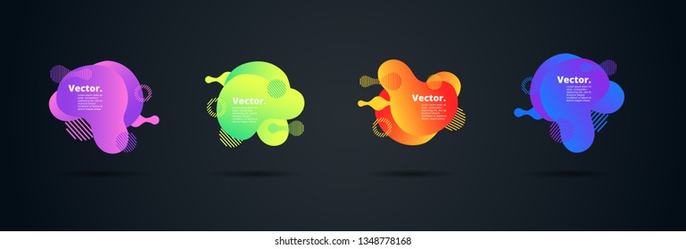 Vector fluid for text Vector graphics for hipsters. dynamic frame stylish geometric black background. element for design business cards, invitations, gift cards, flyers, brochures and landing page