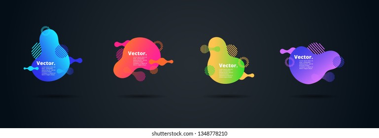 Vector fluid for text Vector graphics for hipsters. dynamic frame stylish geometric black background. element for design business cards, invitations, gift cards, flyers, brochures and landing page