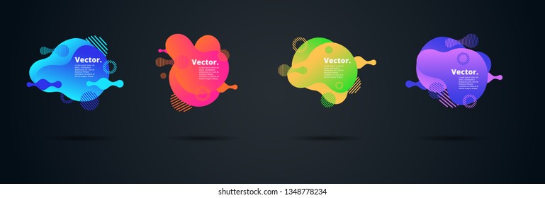 Vector fluid for text Vector graphics for hipsters. dynamic frame stylish geometric black background. element for design business cards, invitations, gift cards, flyers, brochures and landing page