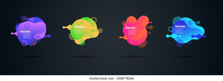 Vector fluid for text Vector graphics for hipsters. dynamic frame stylish geometric black background. element for design business cards, invitations, gift cards, flyers, brochures and landing page