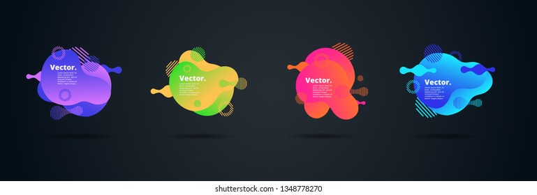 Vector fluid for text Vector graphics for hipsters. dynamic frame stylish geometric black background. element for design business cards, invitations, gift cards, flyers, brochures and landing page