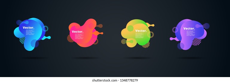 Vector fluid for text Vector graphics for hipsters. dynamic frame stylish geometric black background. element for design business cards, invitations, gift cards, flyers, brochures and landing page