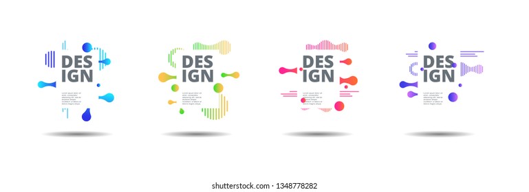 Vector fluid for text Vector graphics for hipsters. dynamic frame stylish geometric black background. element for design business cards, invitations, gift cards, flyers, brochures and landing page