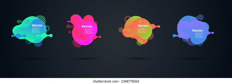 Vector fluid for text Vector graphics for hipsters. dynamic frame stylish geometric black background. element for design business cards, invitations, gift cards, flyers, brochures and landing page