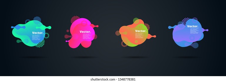 Vector fluid for text Vector graphics for hipsters. dynamic frame stylish geometric black background. element for design business cards, invitations, gift cards, flyers, brochures and landing page