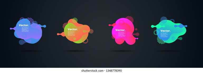 Vector fluid for text Vector graphics for hipsters. dynamic frame stylish geometric black background. element for design business cards, invitations, gift cards, flyers, brochures and landing page