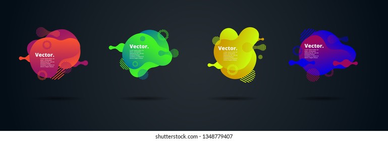 Vector fluid for text Vector graphics for hipsters. dynamic frame stylish geometric black background. element for design business cards, invitations, gift cards, flyers, brochures and landing page