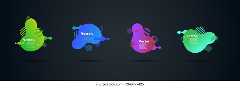 Vector fluid for text Vector graphics for hipsters. dynamic frame stylish geometric black background. element for design business cards, invitations, gift cards, flyers, brochures and landing page