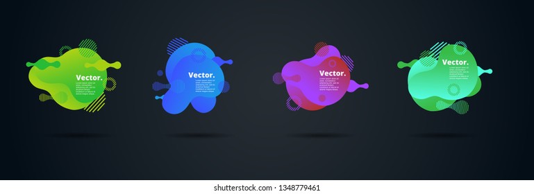 Vector fluid for text Vector graphics for hipsters. dynamic frame stylish geometric black background. element for design business cards, invitations, gift cards, flyers, brochures and landing page