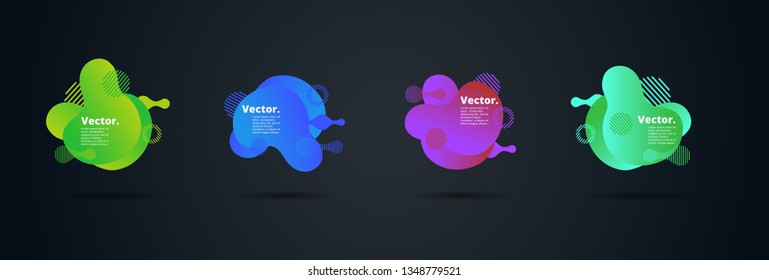 Vector fluid for text Vector graphics for hipsters. dynamic frame stylish geometric black background. element for design business cards, invitations, gift cards, flyers, brochures and landing page