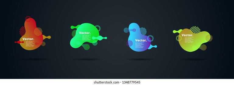 Vector fluid for text Vector graphics for hipsters. dynamic frame stylish geometric black background. element for design business cards, invitations, gift cards, flyers, brochures and landing page