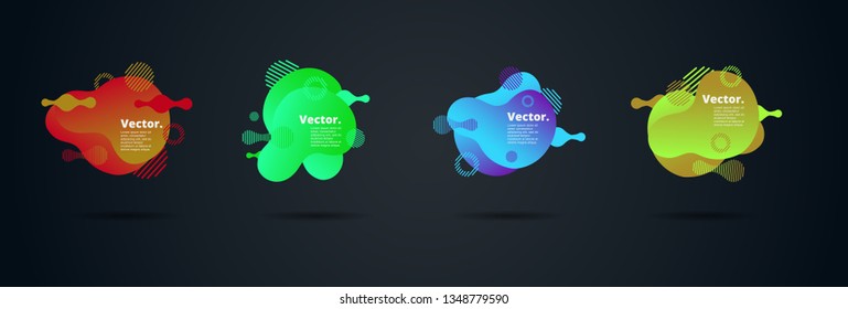 Vector fluid for text Vector graphics for hipsters. dynamic frame stylish geometric black background. element for design business cards, invitations, gift cards, flyers, brochures and landing page