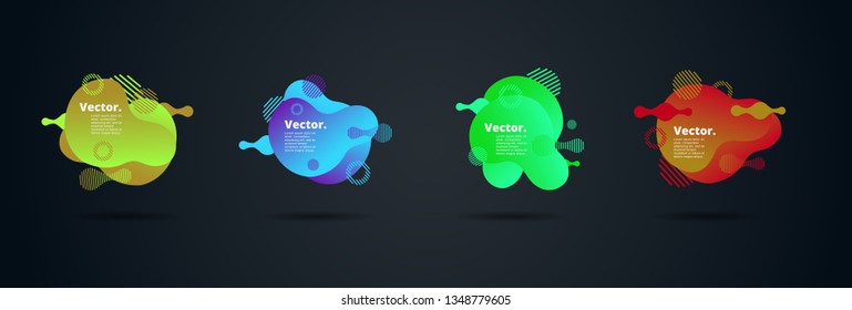 Vector fluid for text Vector graphics for hipsters. dynamic frame stylish geometric black background. element for design business cards, invitations, gift cards, flyers, brochures and landing page
