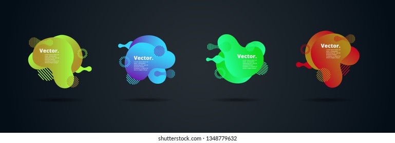 Vector fluid for text Vector graphics for hipsters. dynamic frame stylish geometric black background. element for design business cards, invitations, gift cards, flyers, brochures and landing page