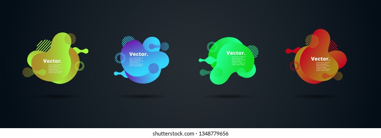 Vector fluid for text Vector graphics for hipsters. dynamic frame stylish geometric black background. element for design business cards, invitations, gift cards, flyers, brochures and landing page